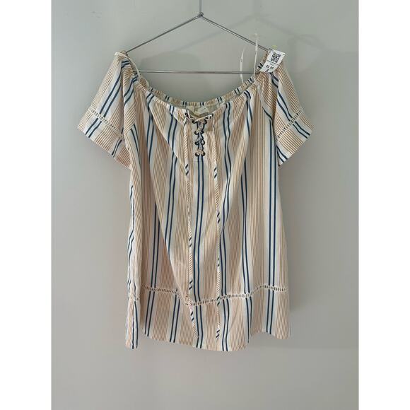 J.O.A. Los Angeles Blue/Yellow Striped Dress Size Small - Picture 3 of 7